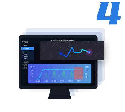 平台实时展现任务轨迹、车载重量、订单状态等信息。